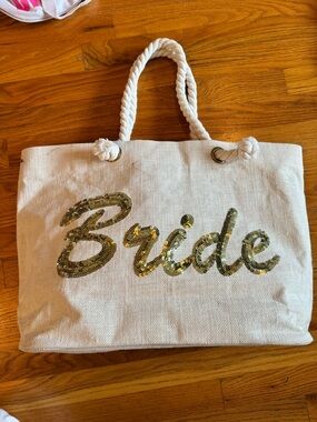 Bride Pack - Sequin Canvas Tote Bag and White FannyPack